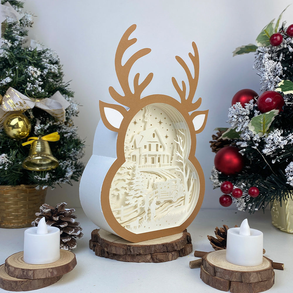 Christmas In The Forest – 3D Box SVG File for Cricut & Silhouette