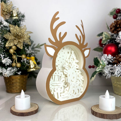 Christmas Reindeer – 3D Box SVG File for Cricut & Silhouette