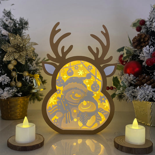 Christmas Snowman – 3D Box SVG File for Cricut & Silhouette