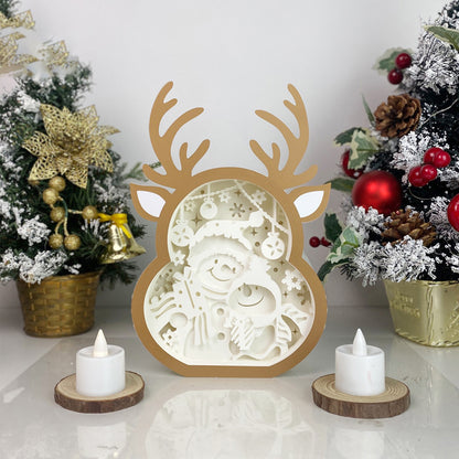 Christmas Snowman – 3D Box SVG File for Cricut & Silhouette