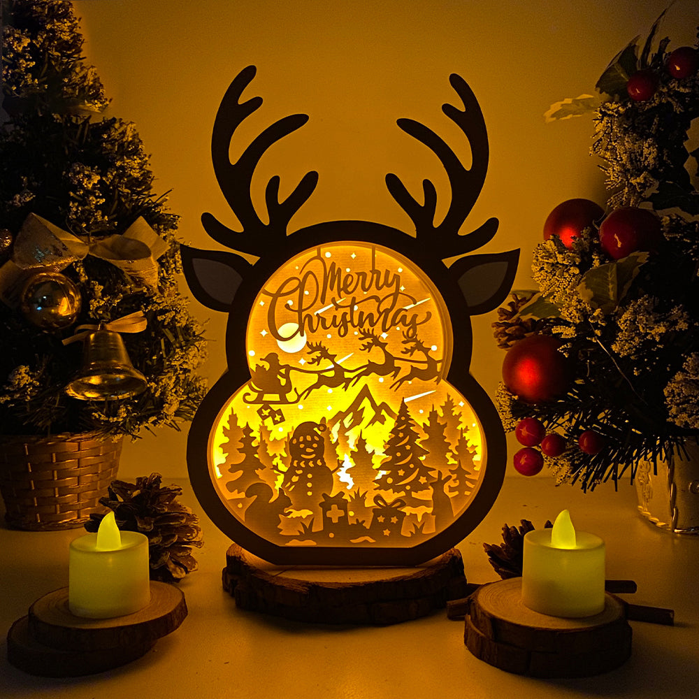Merry Christmas – 3D Box SVG File for Cricut & Silhouette