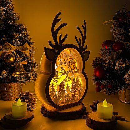 Merry Christmas – 3D Box SVG File for Cricut & Silhouette