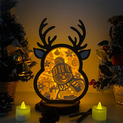 Christmas Snowman 2 – 3D Box SVG File for Cricut & Silhouette