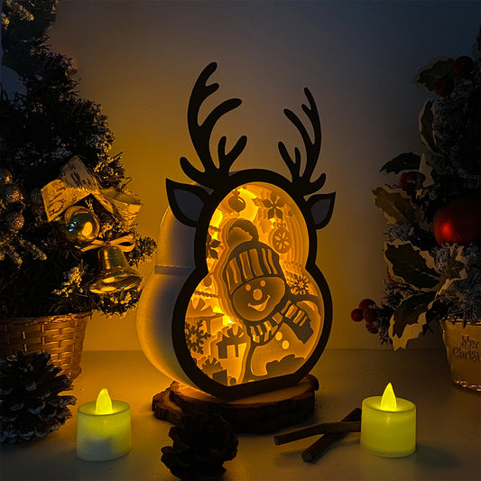 Christmas Snowman 2 – 3D Box SVG File for Cricut & Silhouette