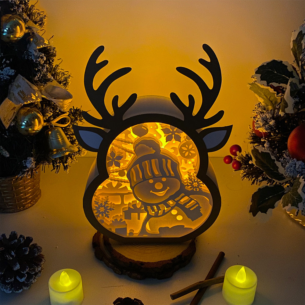 Christmas Snowman 2 – 3D Box SVG File for Cricut & Silhouette