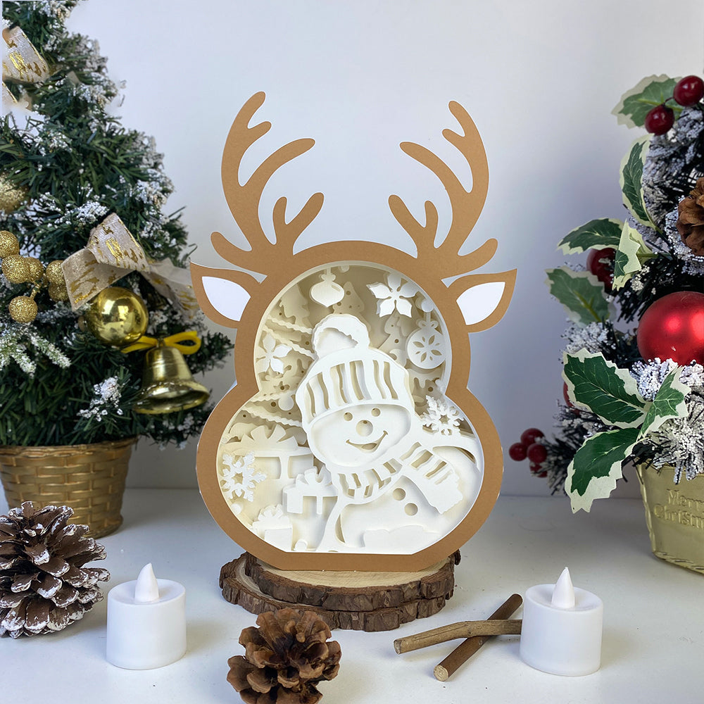Christmas Snowman 2 – 3D Box SVG File for Cricut & Silhouette