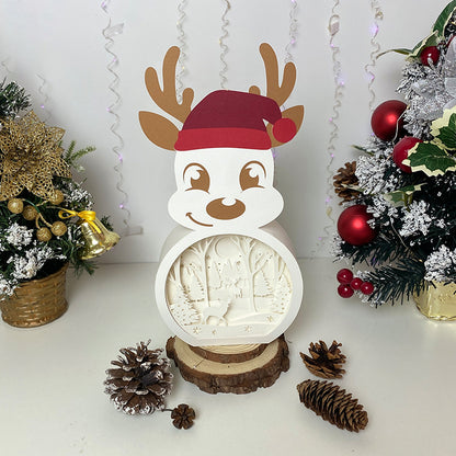 Xmas Deer – 3D Box SVG File for Cricut & Silhouette