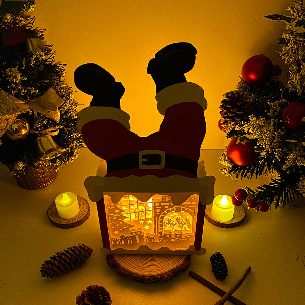 Christmas Fire – 3D Box SVG File for Cricut & Silhouette