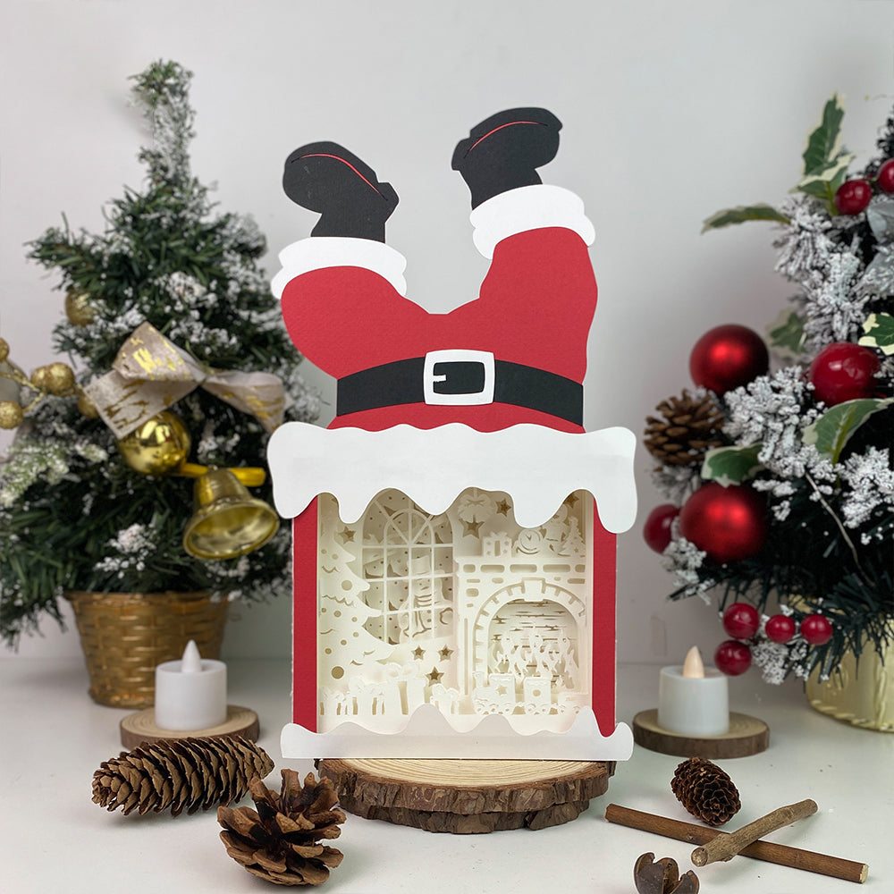 Christmas Fire – 3D Box SVG File for Cricut & Silhouette