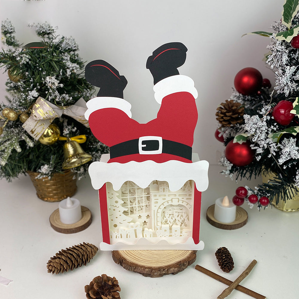 Christmas Fire – 3D Box SVG File for Cricut & Silhouette