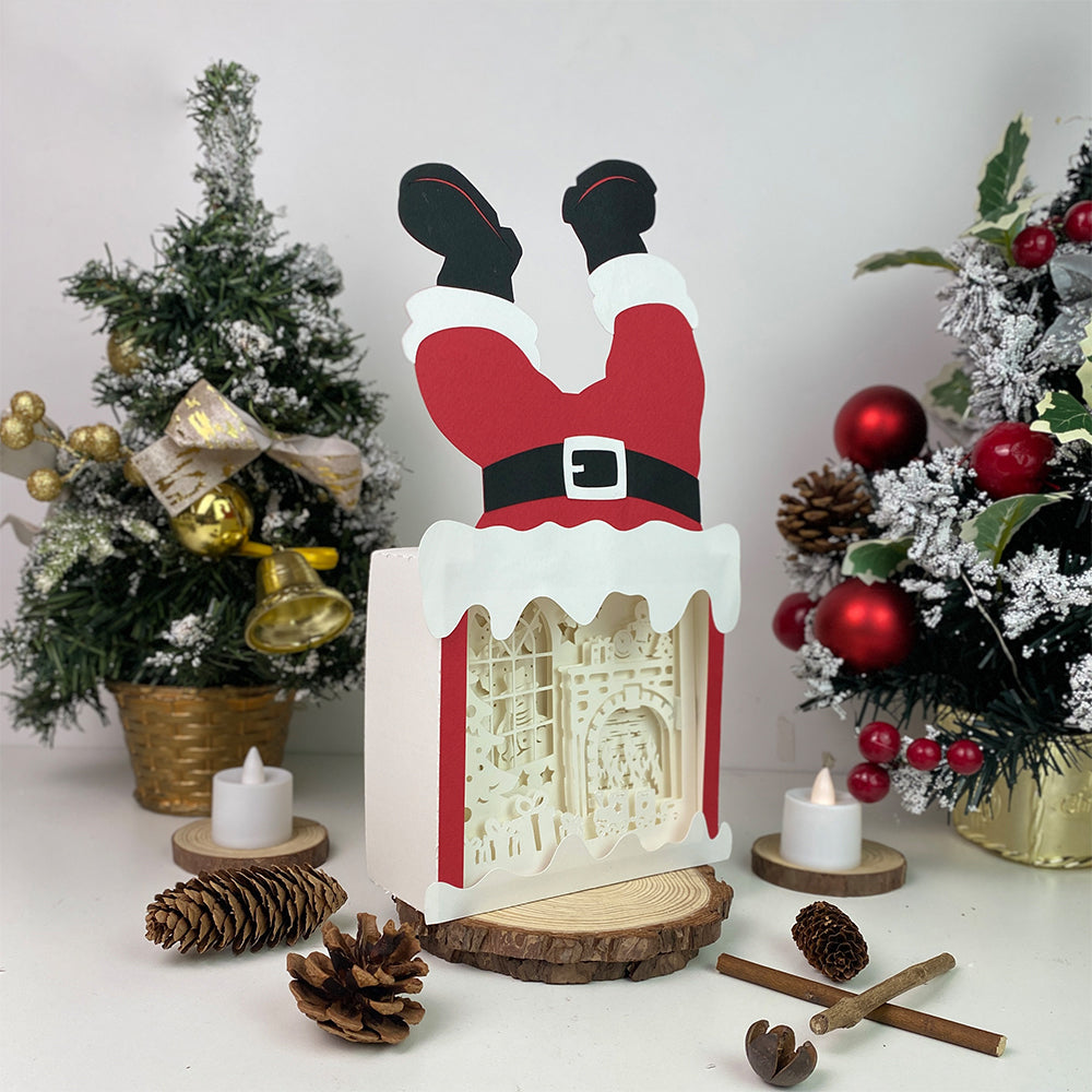 Christmas Fire – 3D Box SVG File for Cricut & Silhouette