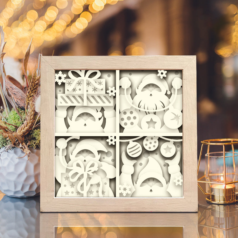 Santa Claus 17 – 3D Christmas Paper Cut Shadow Box File - Cricut File - (8x8 inches) - VEKTOR KRAFT