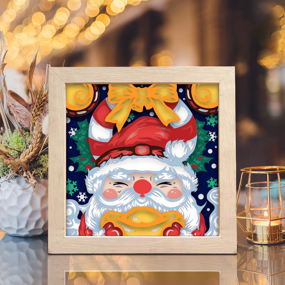 Santa Claus 9 – 3D Shadow Box SVG File for Cricut & Silhouette