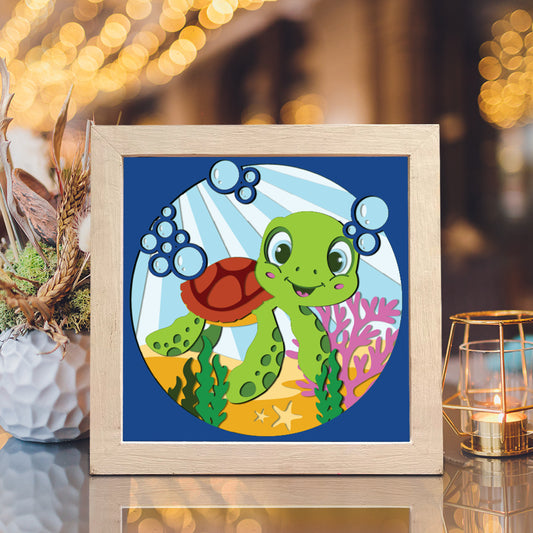 Sea Turtle 4 – 3D Shadow Box SVG File for Cricut & Silhouette