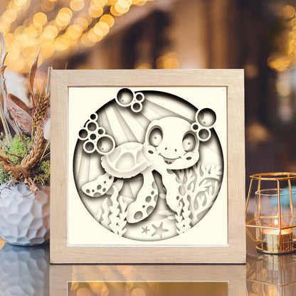 Sea Turtle 4 – 3D Shadow Box SVG File for Cricut & Silhouette