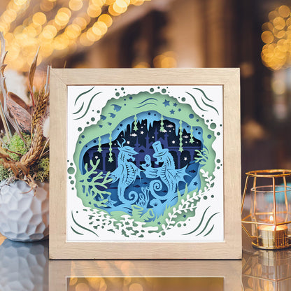 Seahorse 1 – 3D Shadow Box SVG File for Cricut & Silhouette