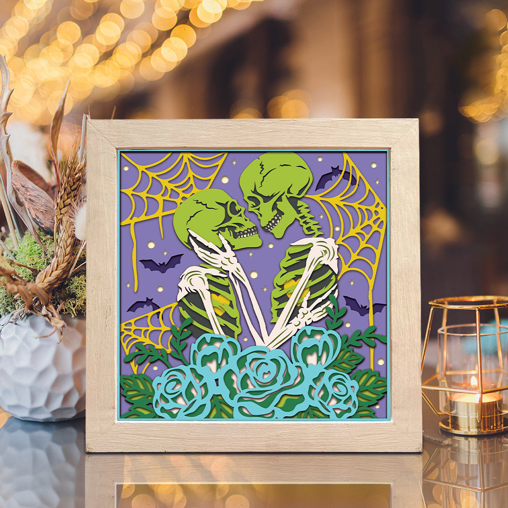 Skeletons 2 – 3D Shadow Box SVG File for Cricut & Silhouette