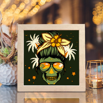 Skull Summer – 3D Shadow Box SVG File for Cricut & Silhouette