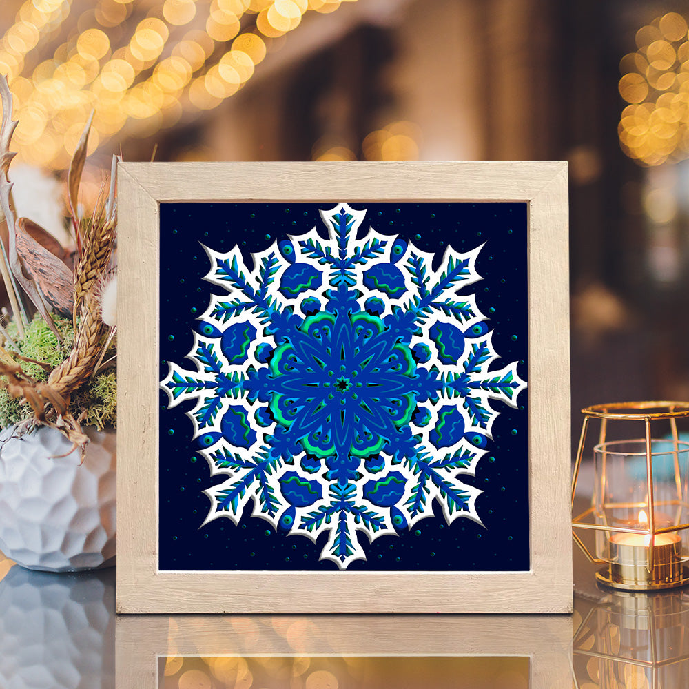 Snow Mandala – 3D Shadow Box SVG File for Cricut & Silhouette