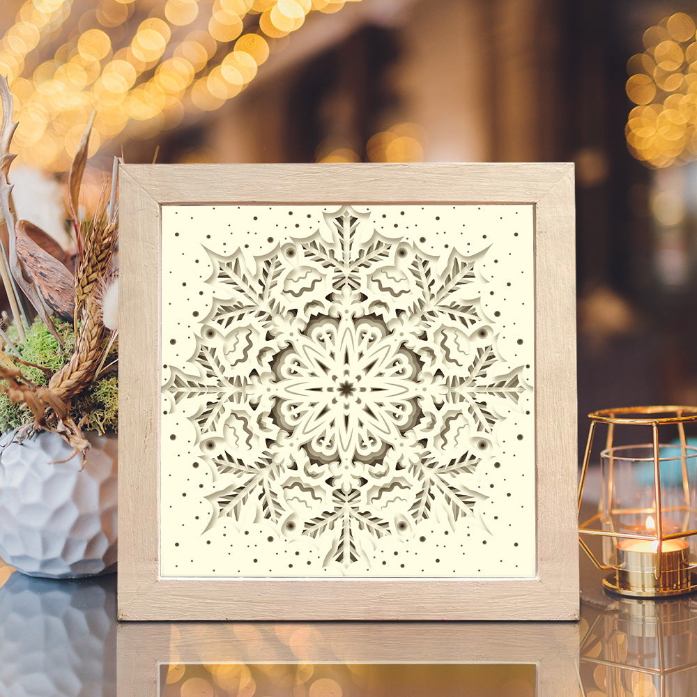 Snow Mandala – 3D Shadow Box SVG File for Cricut & Silhouette