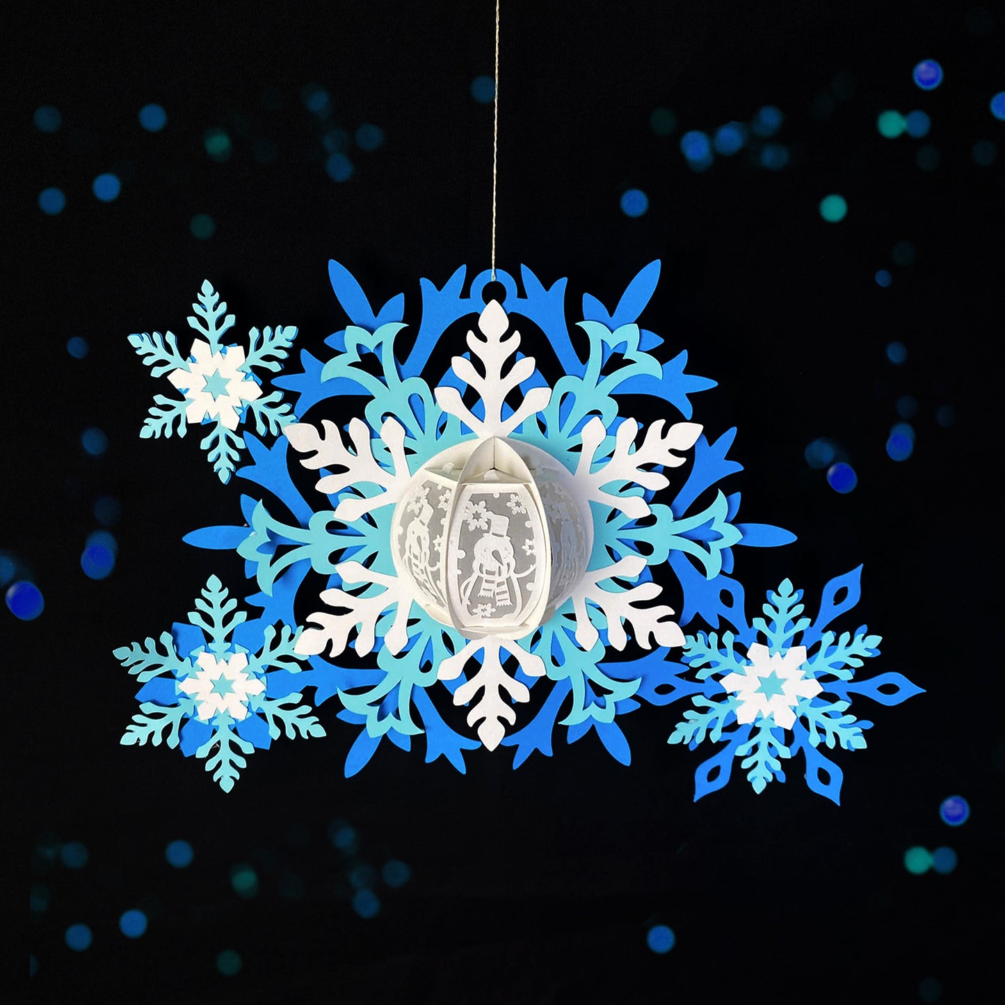 Snowflake 4 - 3D Christmas Lantern File - Cricut File  - VEKTOR KRAFT