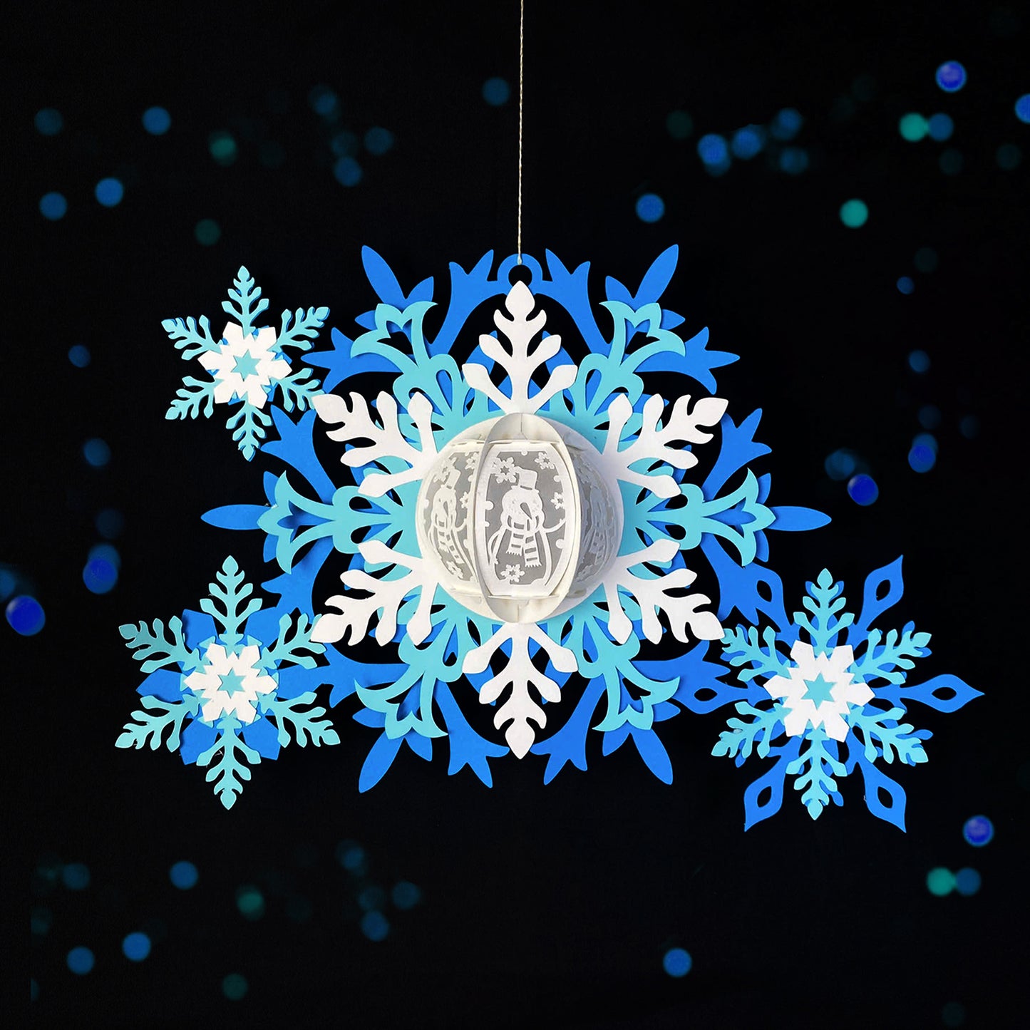 Snowflake 4 - 3D Christmas Lantern File - Cricut File  - VEKTOR KRAFT