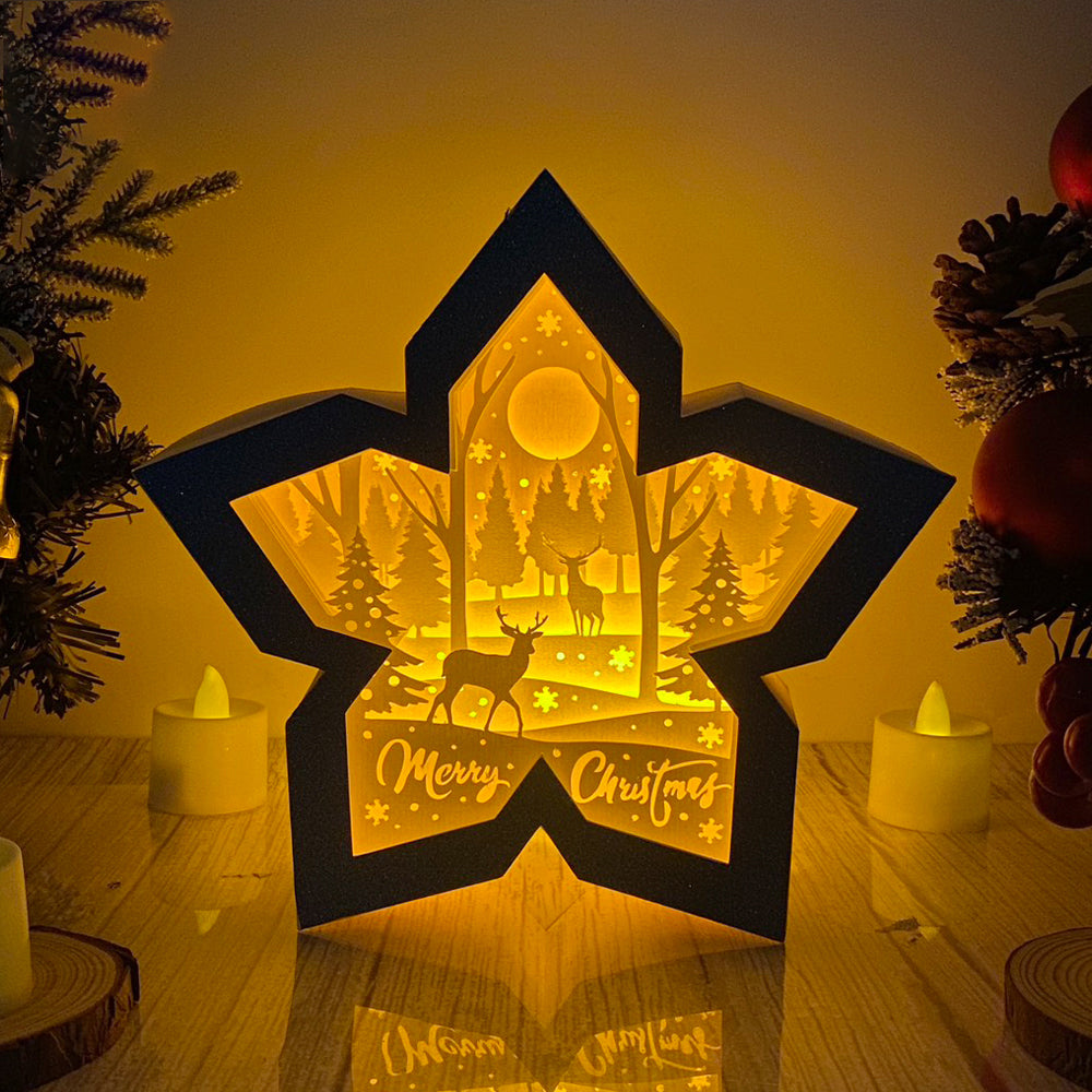 Christmas Deer – 3D Box SVG File for Cricut & Silhouette