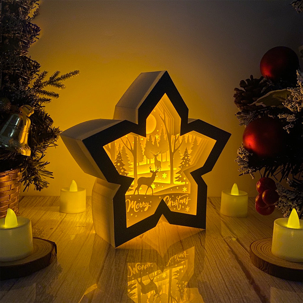 Christmas Deer – 3D Box SVG File for Cricut & Silhouette