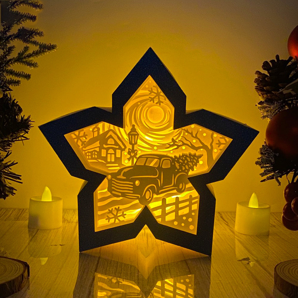 Christmas Truck – 3D Box SVG File for Cricut & Silhouette