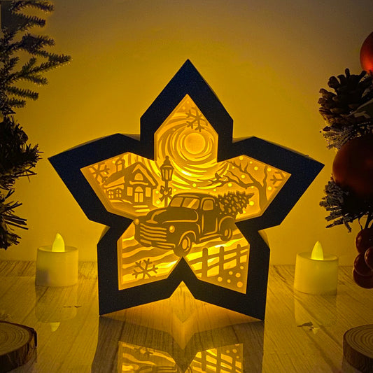 Christmas Truck – 3D Box SVG File for Cricut & Silhouette