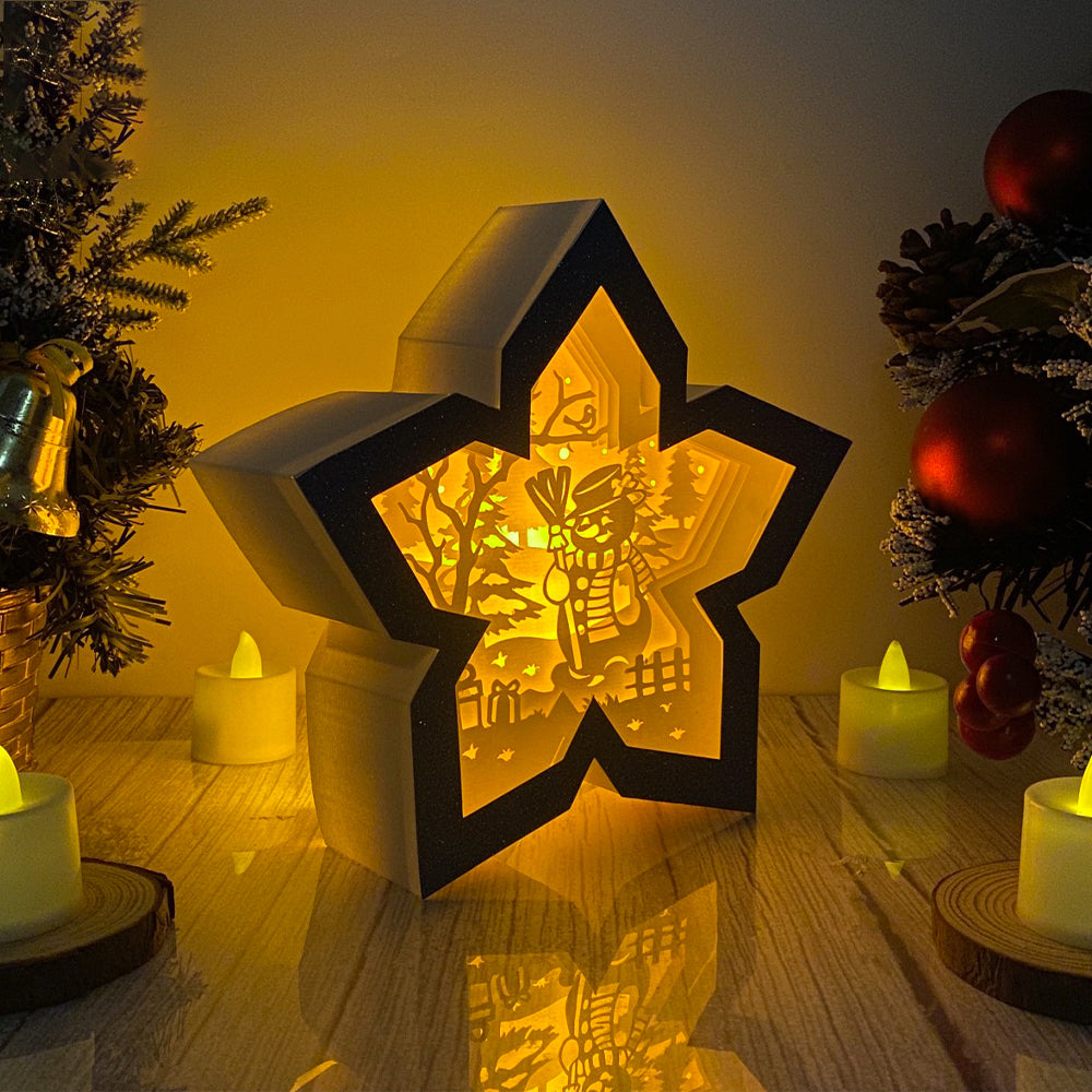 Christmas Snowman – 3D Box SVG File for Cricut & Silhouette