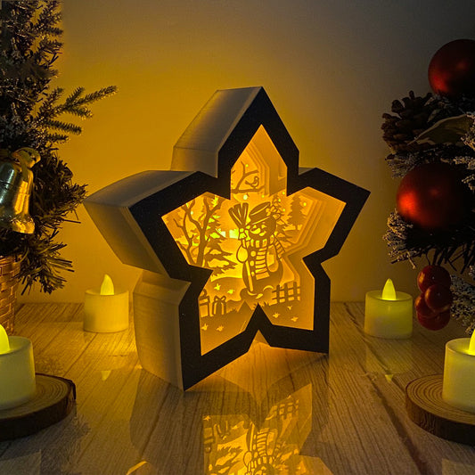 Christmas Snowman – 3D Box SVG File for Cricut & Silhouette