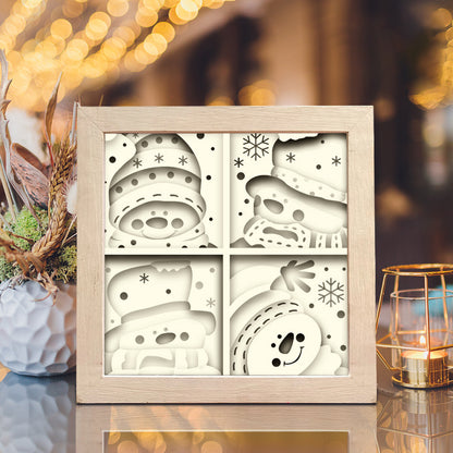 Snowman 4 – 3D Shadow Box SVG File for Cricut & Silhouette