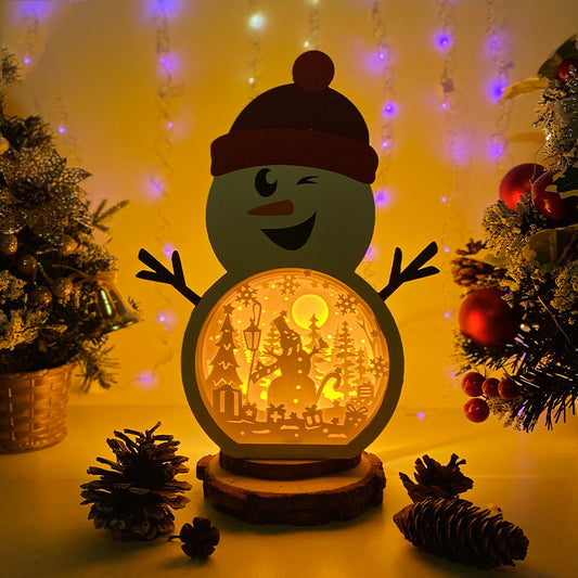 Snowman 2 – 3D Box SVG File for Cricut & Silhouette