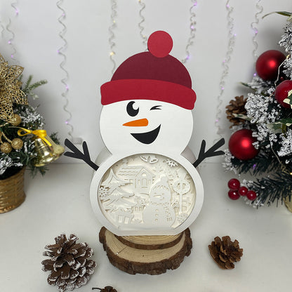 Snowman – 3D Box SVG File for Cricut & Silhouette