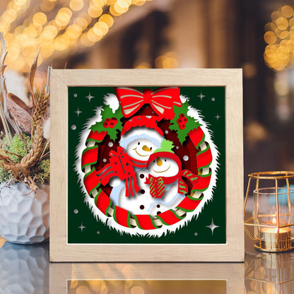 Snowman Couple – 3D Shadow Box SVG File for Cricut & Silhouette