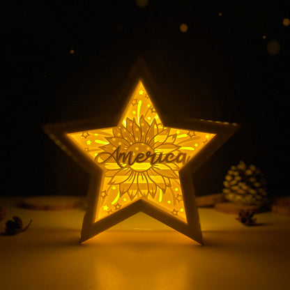 4th of July 2 – 3D Star Box 1 File - Cricut File - VEKTOR KRAFT