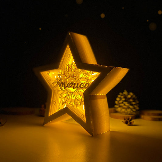 4th of July 2 – 3D Star Box 1 File - Cricut File - VEKTOR KRAFT