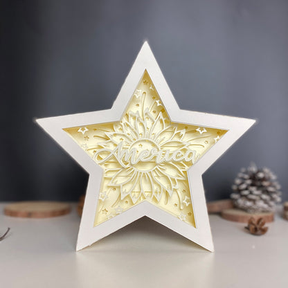 4th of July 2 – 3D Star Box 1 File - Cricut File - VEKTOR KRAFT