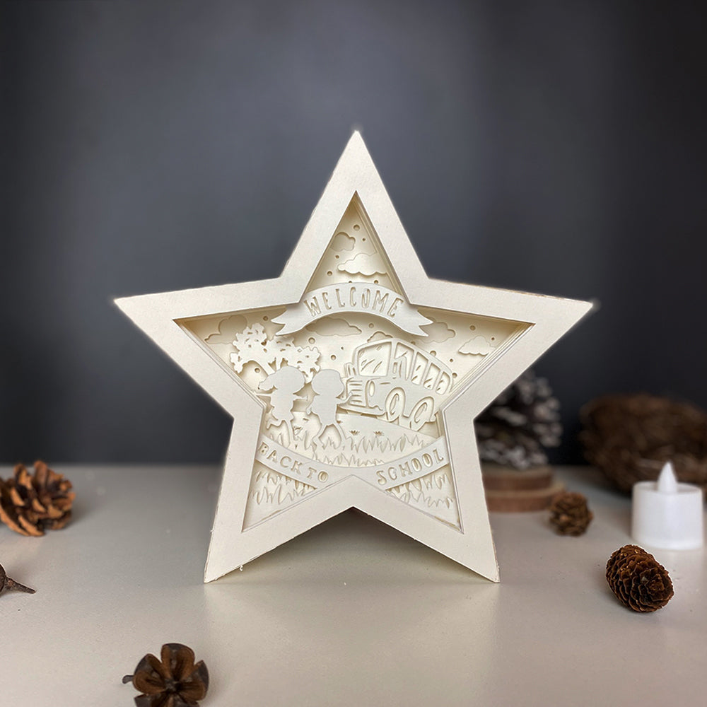 Back To School – 3D Star Box 1 File - Cricut File - VEKTOR KRAFT