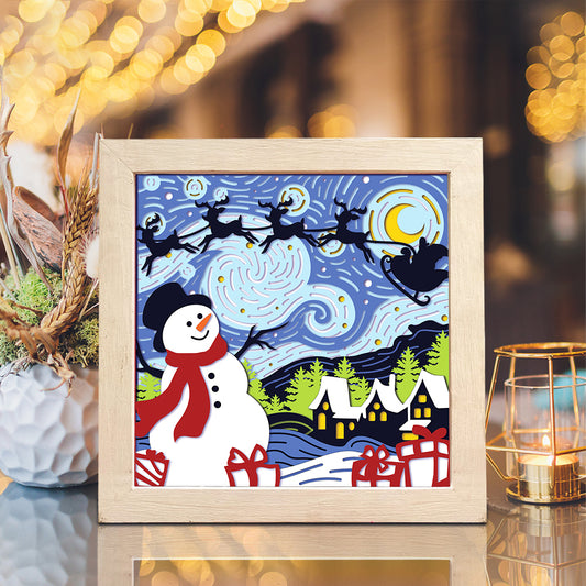 Starry Night Christmas – 3D Shadow Box SVG File for Cricut & Silhouette