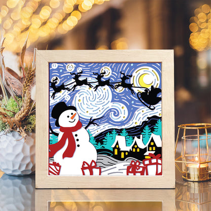 Starry Night Christmas – 3D Shadow Box SVG File for Cricut & Silhouette