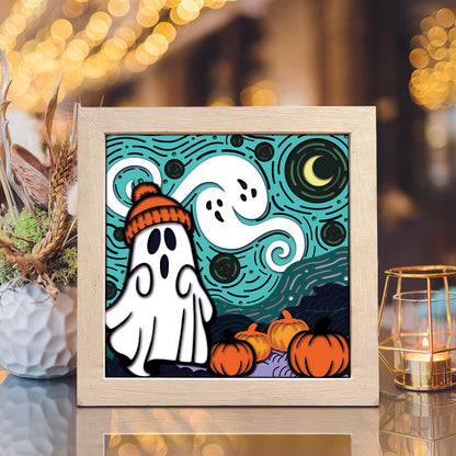Starry Night Halloween – 3D Shadow Box SVG File for Cricut & Silhouette