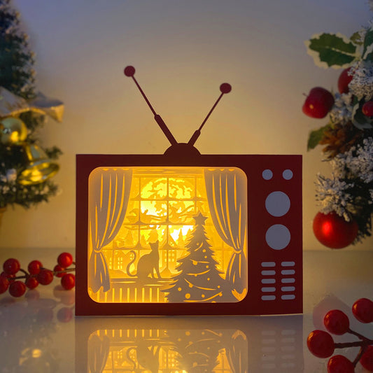 Christmas – 3D Television Box File - Cricut File - VEKTOR KRAFT