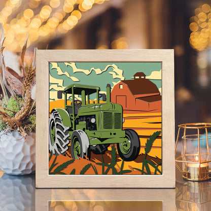 Tractor – 3D Shadow Box SVG File for Cricut & Silhouette