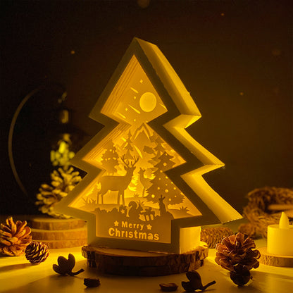 Christmas Deer 1 – 3D Box SVG File for Cricut & Silhouette