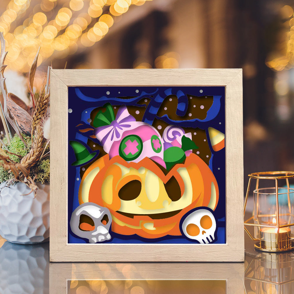 Trick Or Treat 5 – 3D Shadow Box SVG File for Cricut & Silhouette
