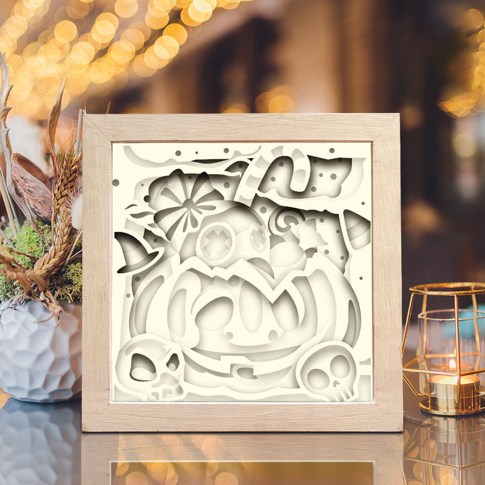 Trick Or Treat 5 – 3D Shadow Box SVG File for Cricut & Silhouette