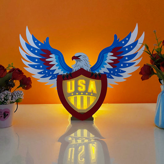 4th Of July – 3D USA Eagle Box File - Cricut File - VEKTOR KRAFT
