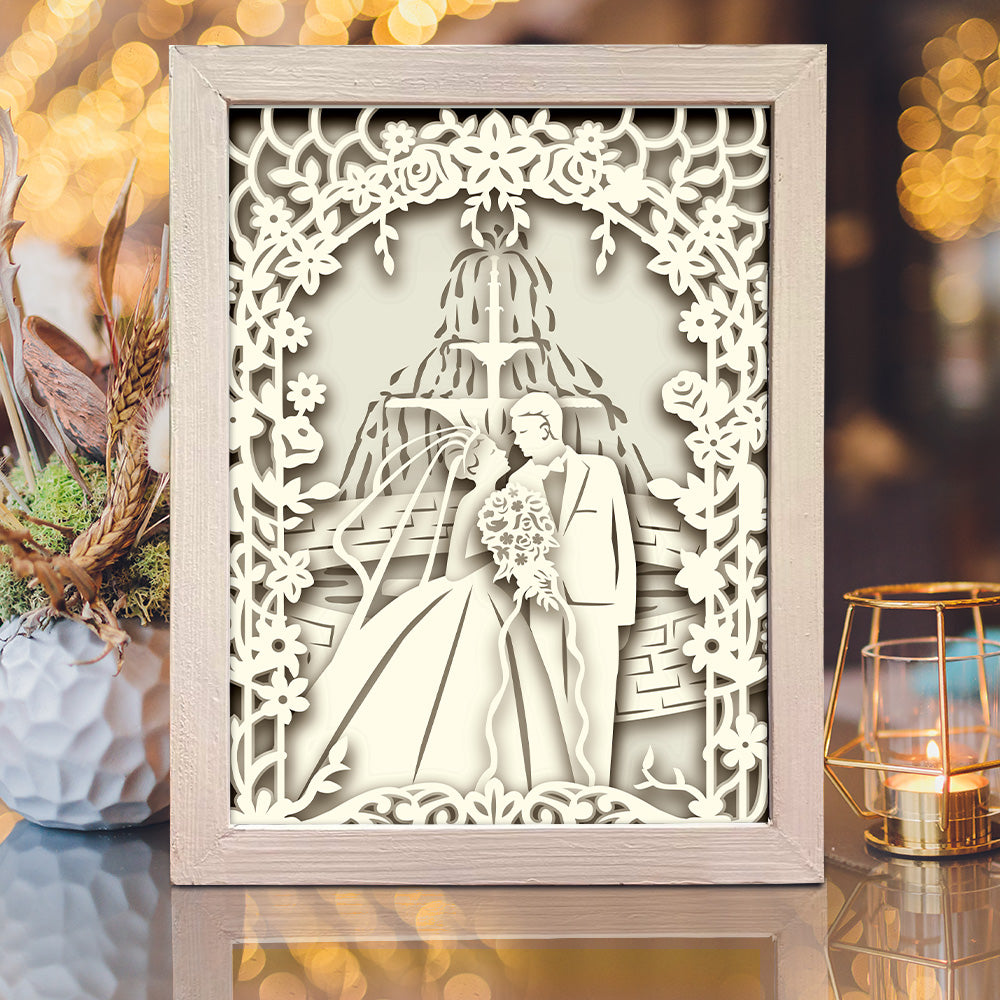 Wedding 4 – 3D Shadow Box SVG File for Cricut & Silhouette